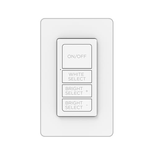 Image of Enbrighten One-Touch Sync Remote Control, Add-on Light Switch for Under Cabinet Lights, Wireless Remote, ON /Off, Dimmable, Color Select Soft White to Bright Daylight, Cabinet Lighting Remote, 81795
