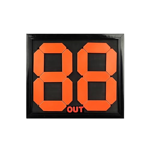 Tarjeta manual de sustitución para fútbol, de 2 o 4 dígitos, diseño abatible, pantalla fluorescente de doble cara, función de sustitución y marcador