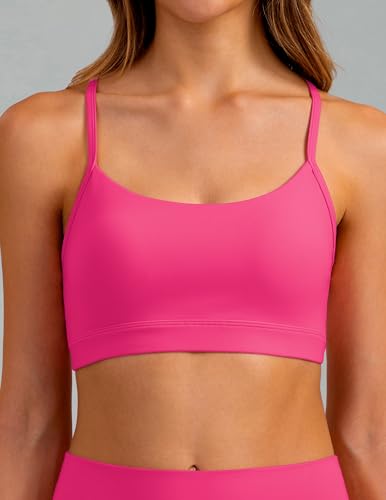 Image of Colorfulkoala Women's Dreamlux Y Back Sports Bra Low Impact Padded Workout Top with Built in Bra A-C Cups