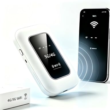 Routeur WiFi Portable 4G/5G WiFi6 300Mbps Débloqué, Modem Poche Compatible Opérateurs FR/EU, Connexion Jusqu'à 30 Appareils, Batterie Longue Durée Voyage Camping Caravan sans Frais d'Itinérance