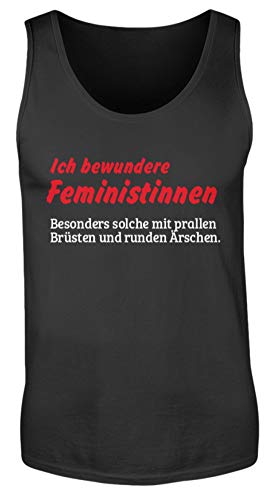 Camiseta de tirantes Ich bewundere Feministinnen para lucir en el gimnasio negro XL