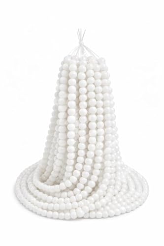 Image of SS Paradise 8mm Glass Beads (6 Colors 300 Pieces) for Jewellery Making | Round Loose Beads Strands for Necklace, (Set 3)