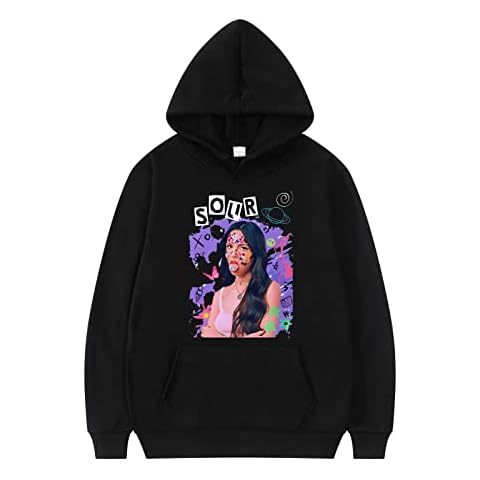Fashion Pullover Olivia Rodrigo Hoodie Print Crew Neck Oversize Unisex Long Sleeve Creative Anime Sweatshirt Coat Girls Gift Black Cover