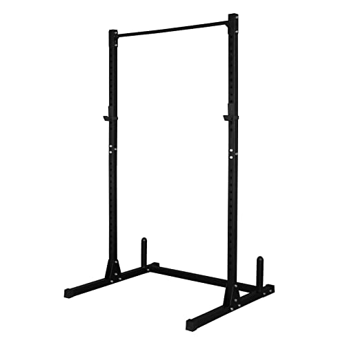 PEXMOR Power Cage with Adjustable Pull Up Bar & J-Cups,500 lbs Capacity Exercise Squat Stand,for Home Gym Strength Training Fitness,Multi-Function Fitness Workout