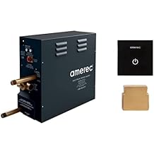 Amerec AK9 Steam Bath Generator with K4 Control and Steamhead - For Steam Rooms up to 300 Cubic Feet Brushed Bronze