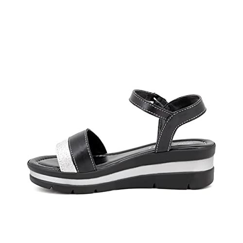 QUEEN HELENA Sandali di Pelle con Plateau Casual