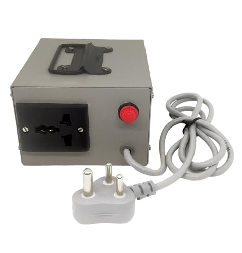 Kundip Step Down Voltage Converter 220V to 110V, 100% Copper Wound Transformer and Fuse for Safety of your USA Appliance to use in India (500 Watts)