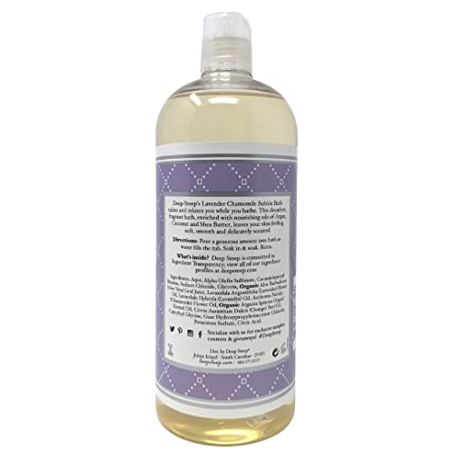 Deep Steep Classic Bubble Bath Lathering Lavender Chamomile and Coconut Variety Bundle Pack of 2, 33.8 Ounce (Pack of 2)
