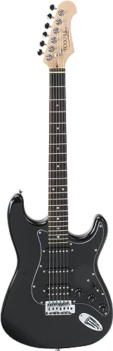 Rocktile Pro ST60-BK Guitare électrique Black avec accessoires - Les Beatles, Paul McCartney, John Lennon, RIngo Starr, George Harrison Rocktile Pro ST60-BK Guitare électrique Black avec accessoires – Image 3