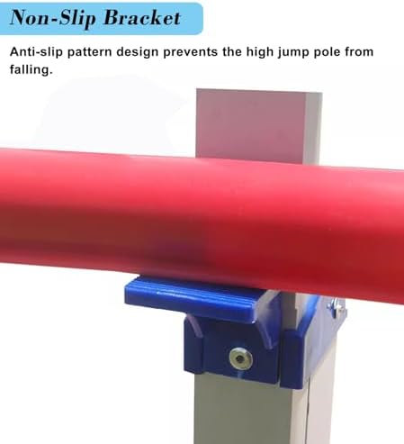 High Jump Standards - Portable Aluminum Training Stands for Track and Field, Adjustable Height from 1' to 7.5', Ideal for School Competitions