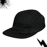 Boné Five Panel Aba Reta Strapback Sport Microfibra Preto