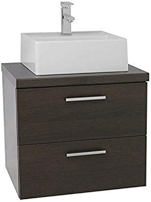 Iotti AN43 Aurora Vessel Sink Bathroom Vanity with Wall Mounted, 22", Wenge