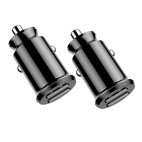 NUOBESTY Cargador De Coche 4.8a 2 Puertos USB para Teléfono Móvil, Proveedor De Energía para Vehículos, Compacto, Negro, para Uso Exteriores