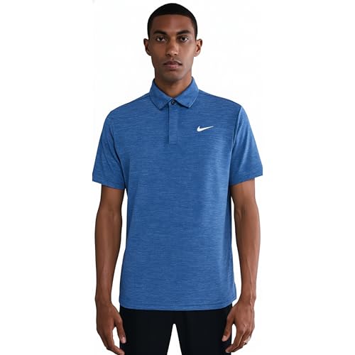 Nike Mens Dri-FIT Short Sleeve Golf Tour Polo Shirt (US, Alpha, XX-Large, Regular, Regular, Comet Blue | White (Honeycomb)) by Nike - Image 3