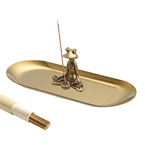 Meditation Frog Incense Holder With Incense Sticks, Insence Burner, Detachable Ash Catcher, For Stress & Anxiety Relief, Yoga, Meditation #TOP1