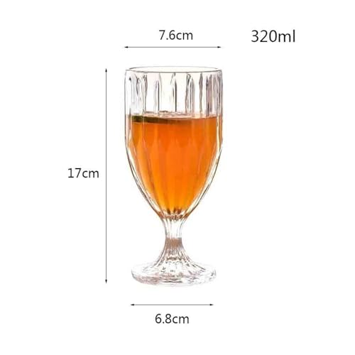 Copa de cristal antideslizante con rayas verticales para servir cócteles sin caídas 3