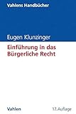 Einführung in das Bürgerliche Recht: Grundkurs für Studierende der Rechts- und Wirtschaftswissenschaften (Vahlens Handbücher der Wirtschafts- und Sozialwissenschaften) - Eugen Klunzinger 