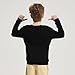 3-Pack Unisex Kids and Toddlers' Crewneck Sweatshirts Solid Long Sleeve Pullover Tops for Boys and Girls Black
