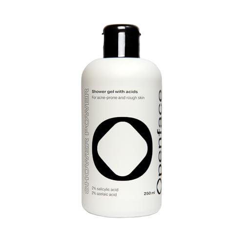 Openface Body Wash 250 ml gegen Körperakne & Keratosis Pilaris – Shower Power Duschgel, 2% Salicylsäure + 2% Azelainsäure, pH-Wert 4,5, chemisches Peeling, öffnet die Poren, glättet raue Haut
