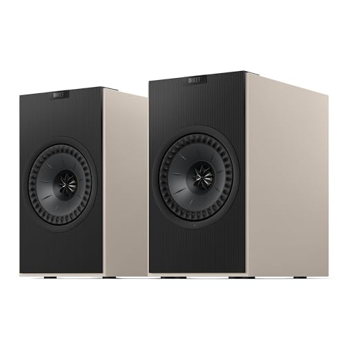 KEF Coda W Diffusori da scaffale HiFi wireless, Nickel Grey | Bluetooth 5.4 aptX Lossless | Compatibili con giradischi, TV, PC, laptop e altro | Musica | TV e Home Cinema | Gaming