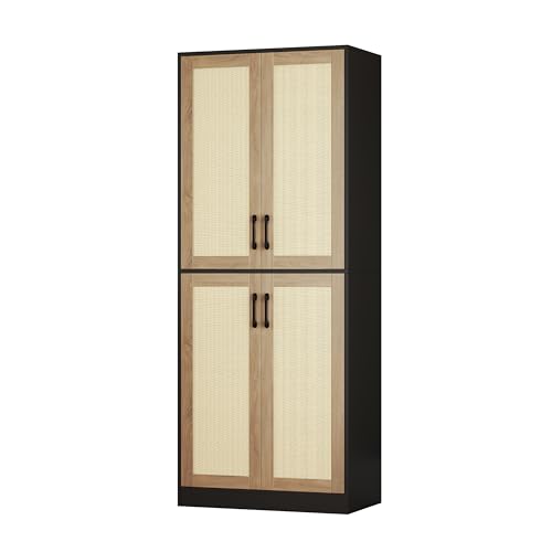 Luoxiao Küchenschrank Hochschrank 170 CM Aufbewahrungsschrank mit 4...