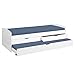 Inter Link - Funktionsbett 90x200 - mit Stauraum - Kinderbett - Jugendbett - Bett mit Schubladen - Massivholzbett - 2 Schubladen - 1 Schubkasten weiß - Massivholz - Ried