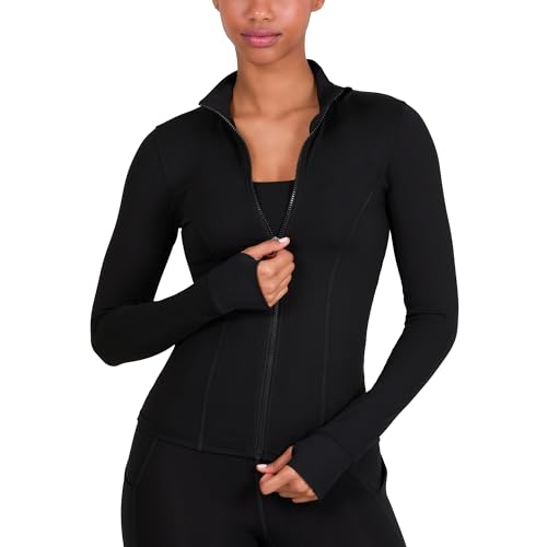 Image of YITTY Active Women's Ultraluxe Full Zip Jacket, Athleisure, 4-Way-Stretch, Thumbholes