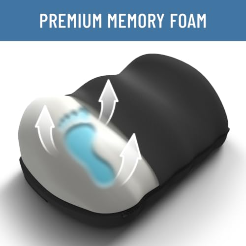 Image of Everlasting Comfort Adjustable Cloud Foot Rest for Under Desk at Work with Pressure Point Nodes - Comfortable Memory Foam Office Foot Stool & Desk Pillow, Gaming & Home Accessories