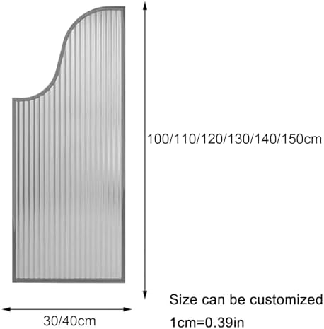 Wall-Mounted Men's Urinal, Translucent Glass Divider for Public Restrooms, Hotel & Mall Toilet Protection (Black, 40x150cm)
