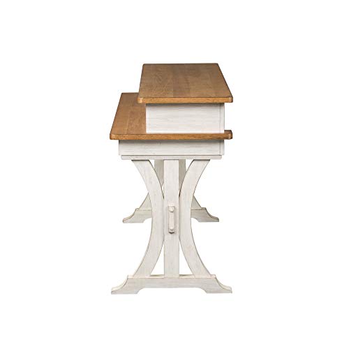 Liberty Furniture Industries Farmhouse Reimagined Console Bar Table, W76 X D22 X H36, White #TOP6