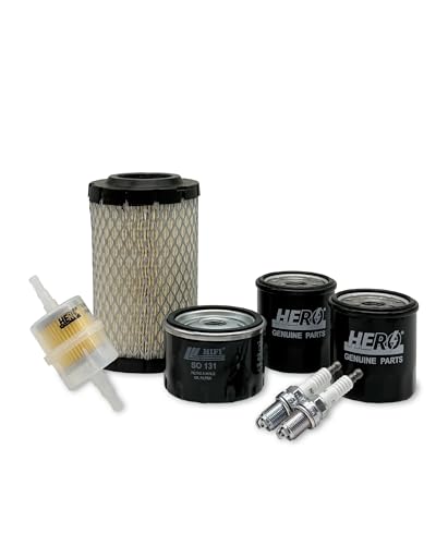 HERO Maintenance Filter Kit For Kubota Z252KH Zero-Turn Mower Filters Compatible With OEM E721111430 E718832110 E721111170 E721170780 K104281080