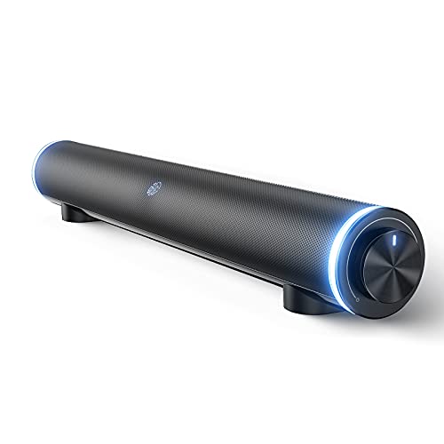 Computer Speakers,Inphic RGB Sound Bar Speakers,Hi-Fi Stereo with Bluetooth 5.0 & 3.5mm Aux-in Connection,Gaming Speakers with USB Powered,Computer Speakers for PC/Desktop/Laptop/Tablets/Mobile