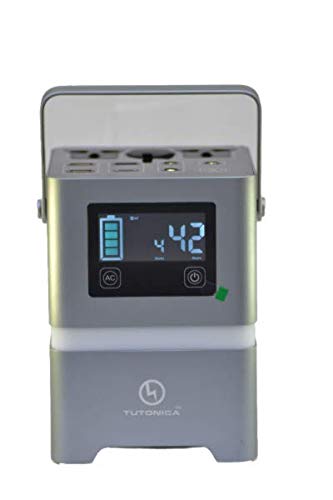 Tutonica Tuto Power Builder 200w/231wh Portable Power Generator with 62,500 mAh Power Supply Pure Sine Wave Inverter With Dual 110v/60hz ~ 230v/50Hz AC Outlet, 3 USB ports and 1 TYPE-C port - RGB