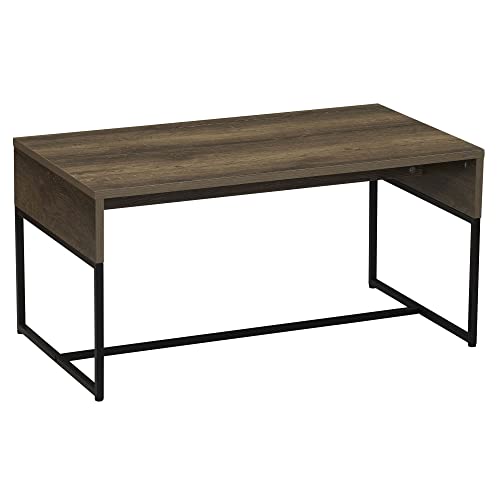 Household Essentials Wrap Rectangular Coffee Table Ashwood Rustic Wood Grain