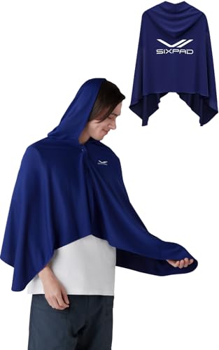 シックスパッド 冷感ポンチョ/Cooling Hooded Poncho (ネイビー（Free）の商品画像（Amazon）