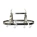 Elegant Designs PR1000-BSN Home Collection 2 Light Kitchen Pot Rack with Down Lights, Brushed Nickel