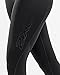2XU Women's Mid-Rise 7/8 Compression Tights, Black/Dotted Black Logo, Small