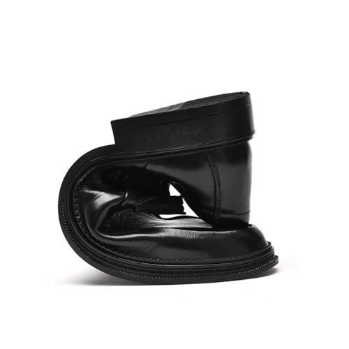 Men Leather Oxford Dress Shoes Breathable Slip On Pointed Toe Wedding Party Formal Fashion Comfortable3