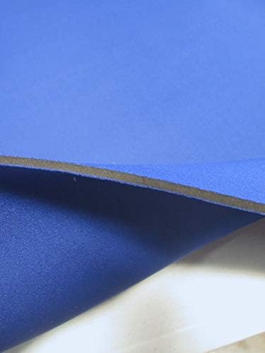 BIGZFABRIC® Neoprene Bonded Sponge Waterproof Wetsuit Fabric Royal Blue 1mm Thick Sold by The Foot and Yard (1 Yard)