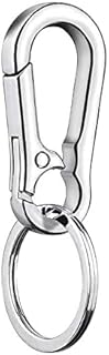 10 PCS Metal Keyring, Carabiner Clip Keyring Keychains for Craft Lobster Clasps Swivel Clips Key Chain, for Car/Key Finder Men Women, zinc alloy(Silver), 70*22*5mm