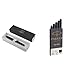 Parker IM penna stilografica, Nero opaco con finiture nere, Punta fine con cartuccia di inchiostro blu & Quink ricariche per penne stilografiche, cartucce lunghe, inchiostro nero