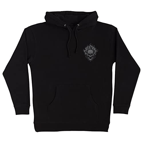 CREATURE Skateboards Hoody Bonehead Flame Pullover Black2