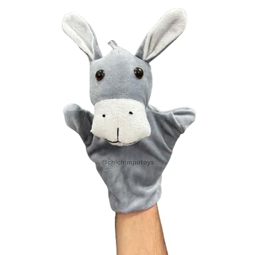 Image of Donkey Hand Puppet | Animal Hand Puppet | Storytelling Puppets for Kids | Hand Puppets for Kids | Animal & Bird Hand Puppet | Puppet Toy | Hand Masks for Kids | Soft Toy