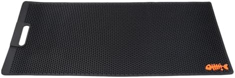 32 Inch Fish Fillet Mat Heavy Duty Fish Cleaning Mat with Fish Ruler NonSlip Fish Fillet Mat for Filleting, Cutting, Cleaning Large Size Fish Cleaning Mat (Black)