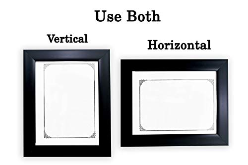 Image of Photo frame 8x12 /A4 Inches set of 2 Black Color Glass & Synthetic Wood Hanging /Table Top Modern Photo Frame for Wall Decoration