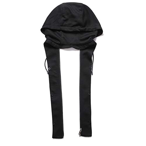 PRIJOUHE Men's Wool Coat Hoodie Long Trench Coat Cotton Casual Woollen Overcoat Jacket