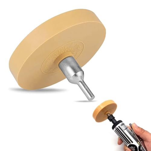 Rotella Abrasiva Per Colla Set 5 Gomme Per Rimuovere Adesivi E Colla Da Auto - Con Adattatore, Diametro 88 Mm, Per Vernice Set Gomme Rimozione Adesivi