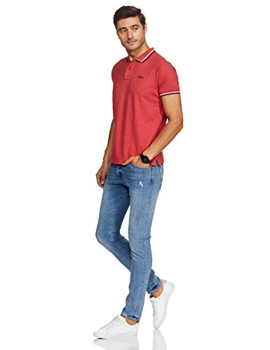 Image of Pepe Mens Slub Polo T-Shirt