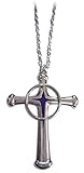 Bleach Uryu Cross Necklace, Silver, one size fits most