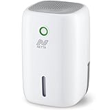 NETTA Dehumidifier 800ml Mini Air Dehumidifier for Damp, Mould, Moisture, Portable and Ultra Quiet for Home, Bathroom, Bedroom, Kitchen, Wardrobe, Basement - White [Energy Class A+++]